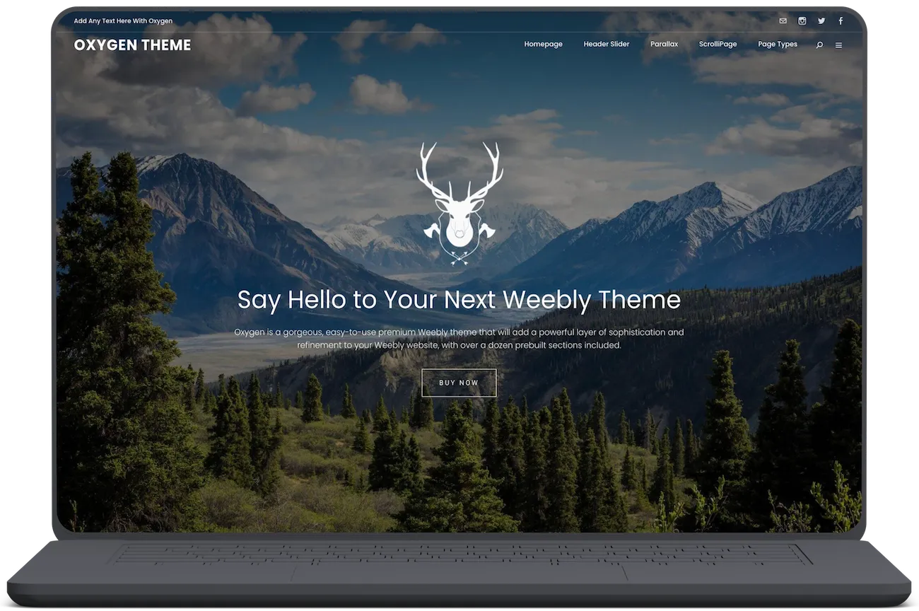 Screenshot of our Oxygen theme.