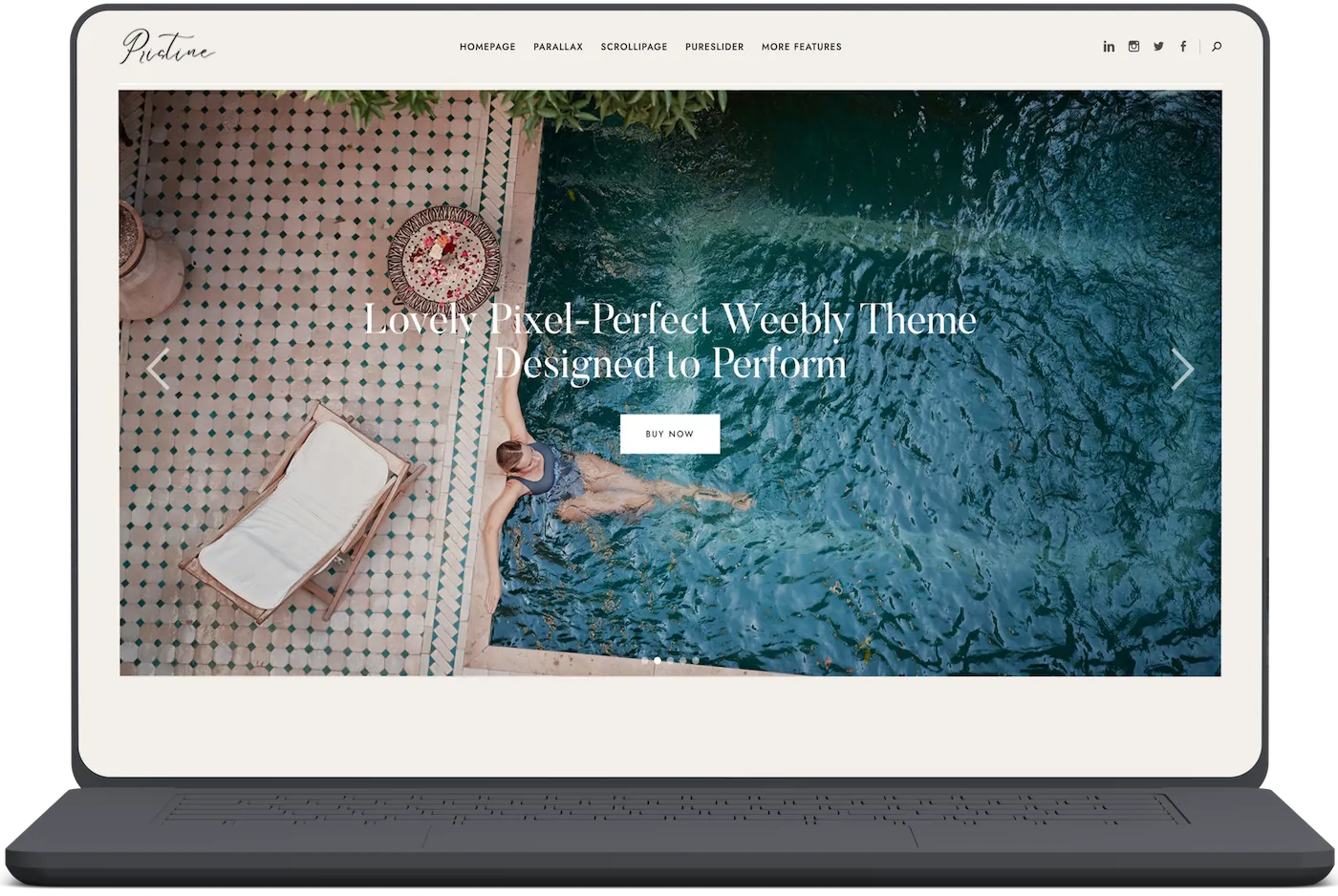 Screenshot of our Pristine theme.